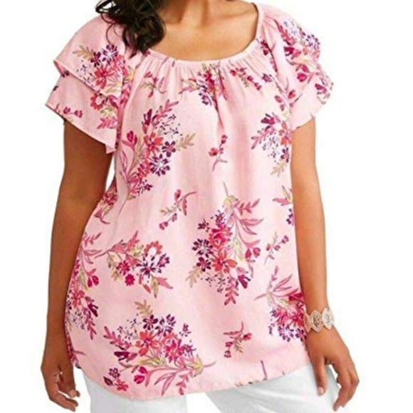 terra and sky peasant top